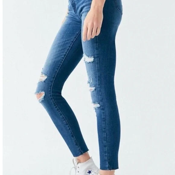 PACSUN Virgil High Waisted Jeggings Medium Wash Jeans NWT Sz 27 - Picture 3 of 16